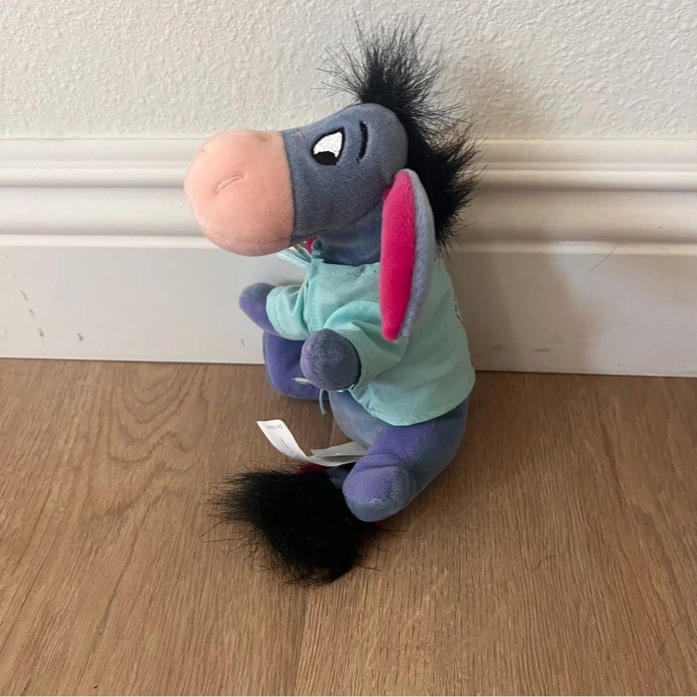 Vintage 2001 UK Disney Store Collection, Patient Eeyore, Mini Bean Bag Plush Toy